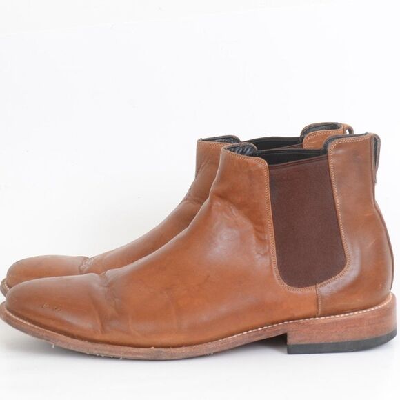 Nisolo Everyday Chelsea Boot Saddle Brown Leather Men's 13 - Picture 7 of 10